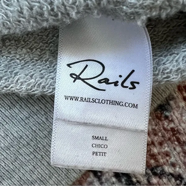 Rails Theo Jaguar Sweatshirt Grey Crew Neck Pullover Size Small - Image 14