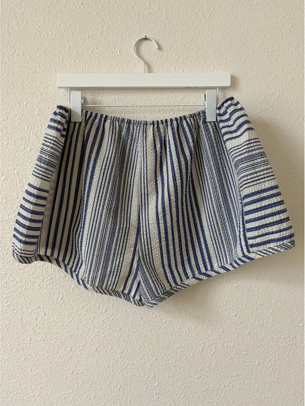Free People Home By 8 Boxers Cobalt Size XL Striped Loungewear Comfy Bohemian - Image 2