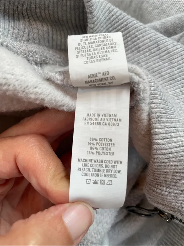 AERIE Fleece Corset Jogger Zip Front Sweatpants in Heather Gray Size L - Image 9