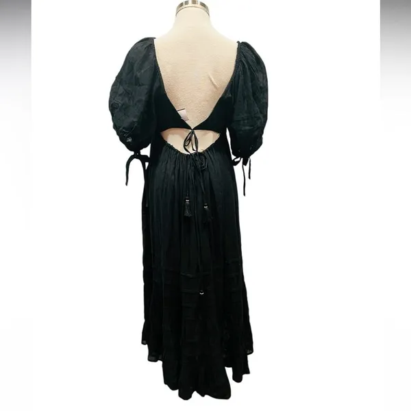 Free People Lets Be Friends Midi Black Dress Size Medium - Image 8