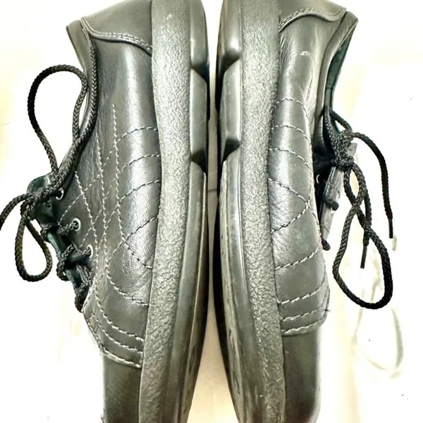 Dansko Women’s Sz 7 Black Leather Lace Up Sneakers - Image 5