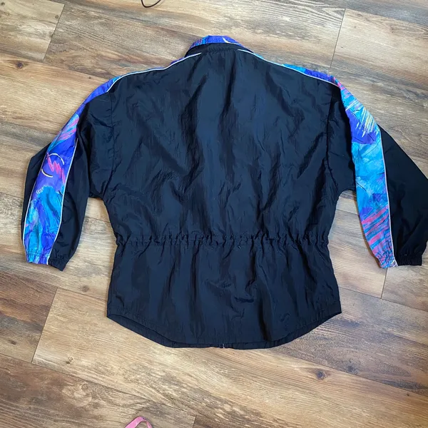 Vintage Reebok Windbreaker Jacket Retro Sport 80s 90s Nylon Medium Oversized - Image 3