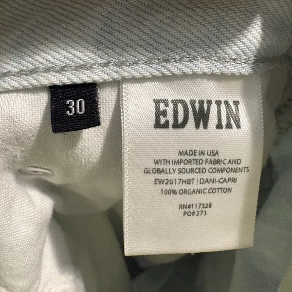 EDWIN DANI capri Barrel ankle Jean‎ light wash cropped size 30 - Image 6
