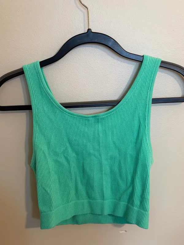 By Together  Seamless Square Neck Button Down Crop Tank - Image 9
