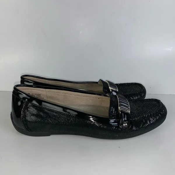 Anne Klein Iflex Women's Shoes Sz 8M Black Moccasin Loafers Flat Comfort - Image 7