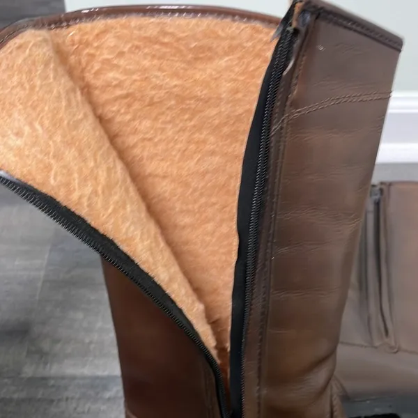 Rare vintage Dunham eskipets brown lined zipper boots size 5 - Image 9