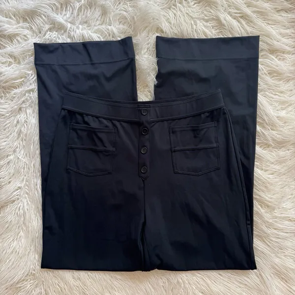 Halara DayStretch High Waisted Pockets Straight Leg Casual Pants Black Size XL - Image 4
