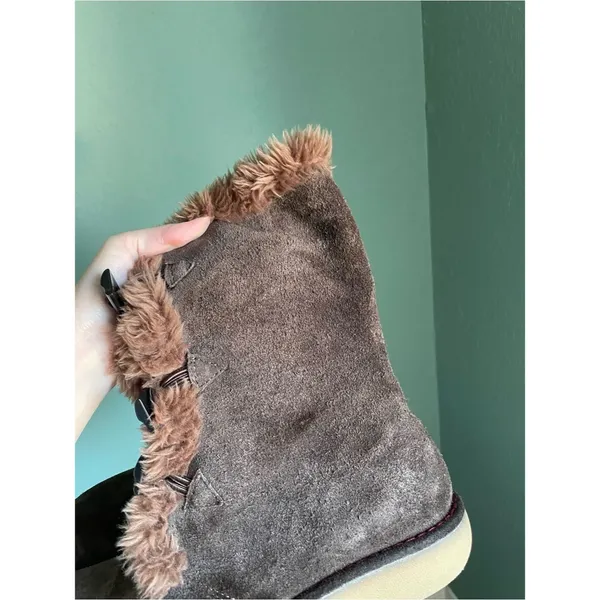 Earth Shoe Wyandot Cabin Suede Leather Cold Weather Toggle Boots Size 8.5 Brown - Image 6