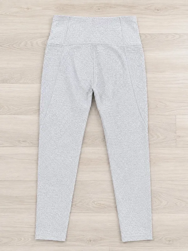 Lorna Jane Women's High-Waisted Heathered Gray Athletic Leggings Small - Image 2