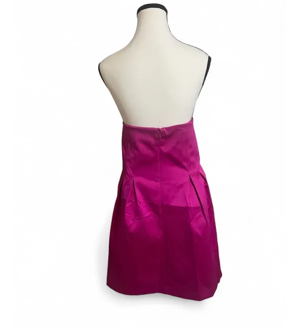Sam Edelman Shift Cocktail Mini Dress Sz 4 Strapless Fuchsia Special Event - Image 4