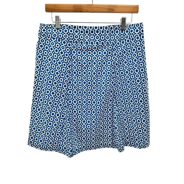 RipSkirt Hawaii Wrap Skirt M Blue White‎ Geo Print Quick Dry Cover Up Travel - Image 2