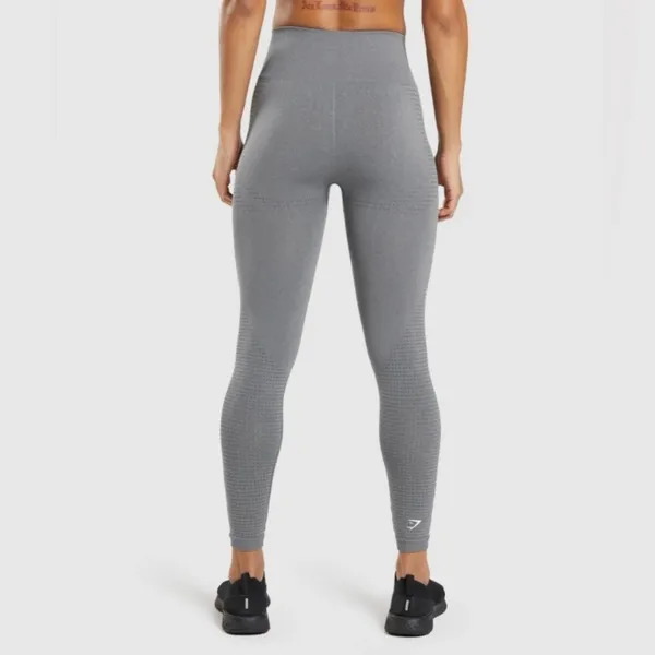 Gymshark Vital Seamless 2.0 Leggings In Smokey Grey Marl Size Medium - Image 3