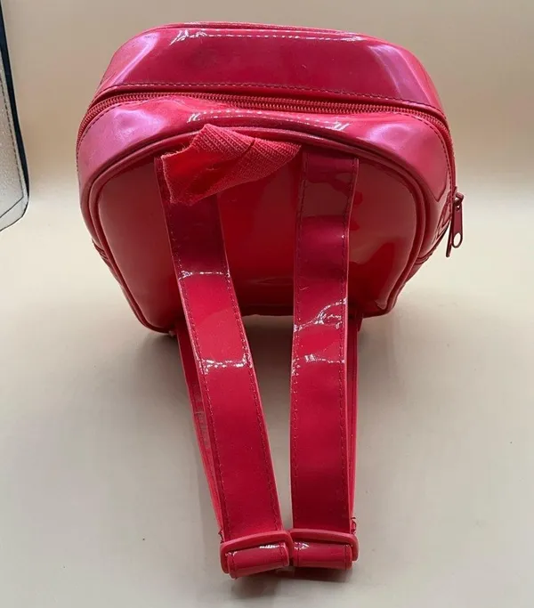 A Very Rare Vintage Sanrio 2011 Bright Red Shiny Hello Kitty Mini Backpack - Image 3