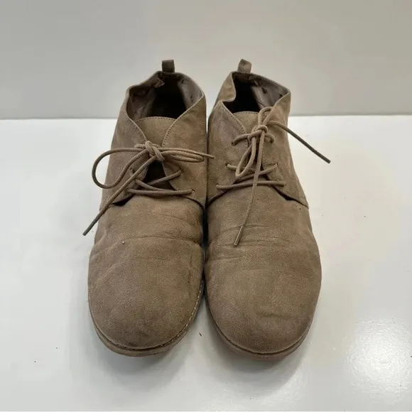 Franco Sarto Ankle‎ Booties Boots Suede Lace Up Womens Size 9 Brown - Image 2