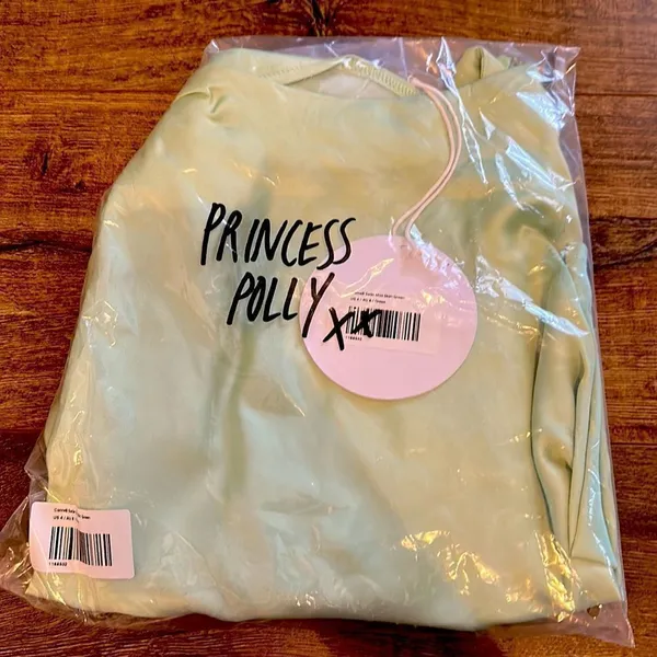 Princess Polly Cornell Satin Mini Skirt Green - Image 6