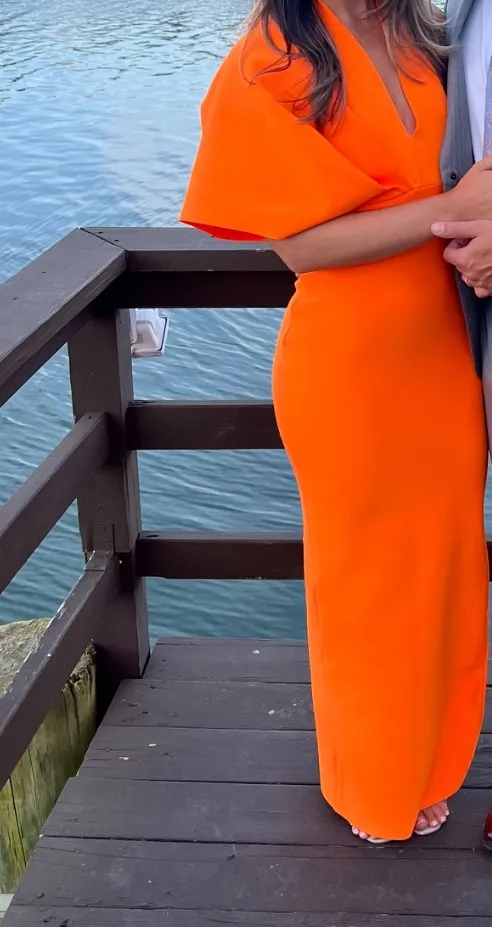 Neon Orange Dress - Image 3