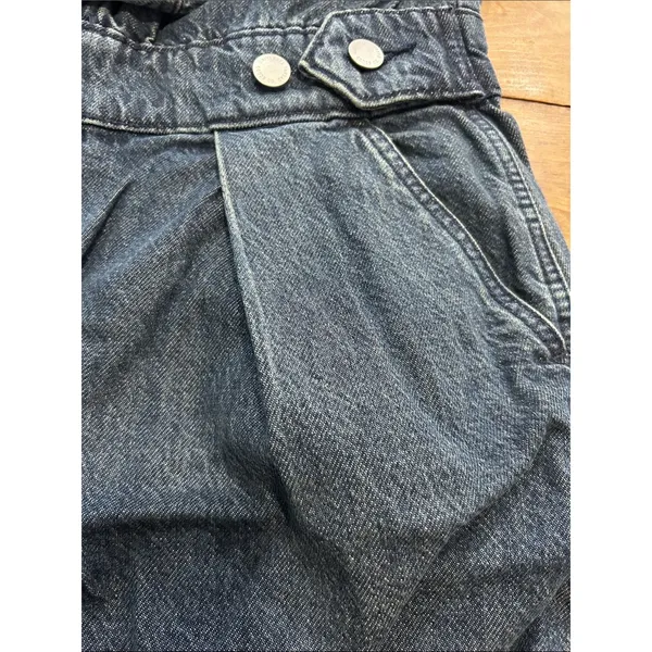 Universal Thread Women’s Denim Utility Romper Long Sleeve Button Front Blue - Image 10