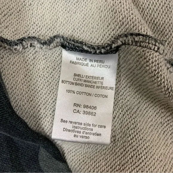 Theory Plus Camo Print Sweatshirt Blue Gray‎ Long Sleeve Crew Neck Cotton Small - Image 4