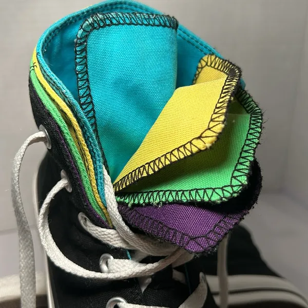 Converse Chuck Taylor Multi colored, Multi tongue Hi Top Sneakers Woman 8 Men 6 - Image 9
