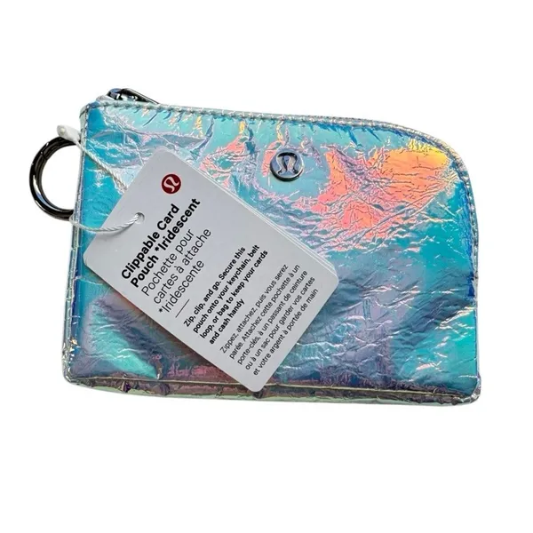 Lululemon Clippable Card Pouch Iridescent Iridescent / Silver Wallet - Image 16