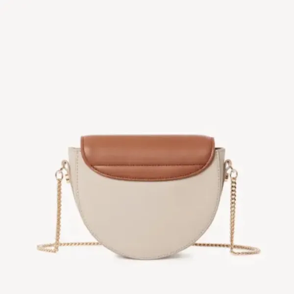 See by Chloe Women Cowhide Mara Chain Strap Evening Leather Bag Cement Beige - Image 2