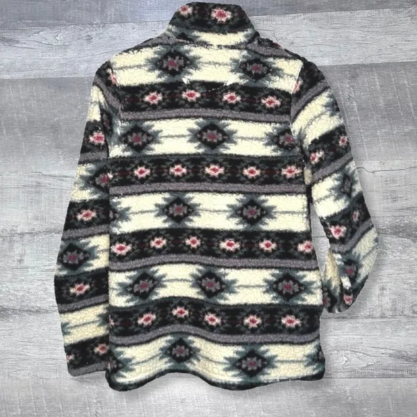 Roper Southwestern Quarter Zip Polar Fleece Pullover Women S Aztec Ivory Pockets - Image 2