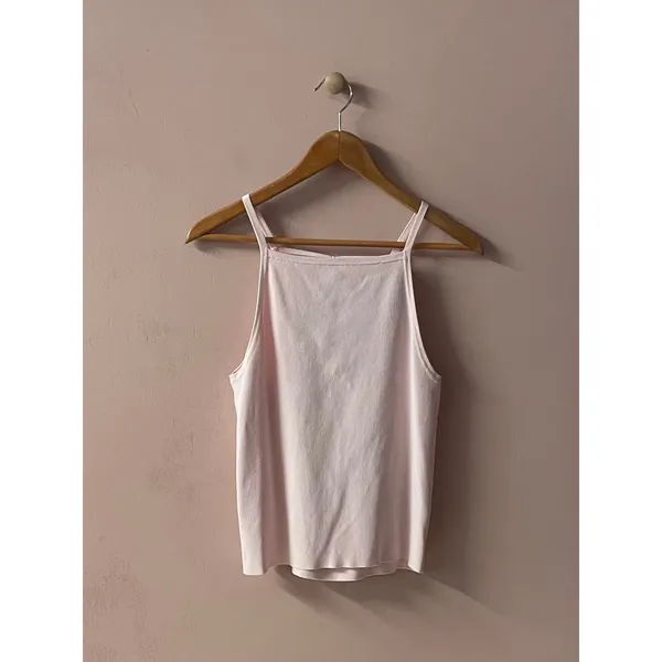 Zara Light Pink Square Neckline Tie Back Top Size L (See Description) - Image 9