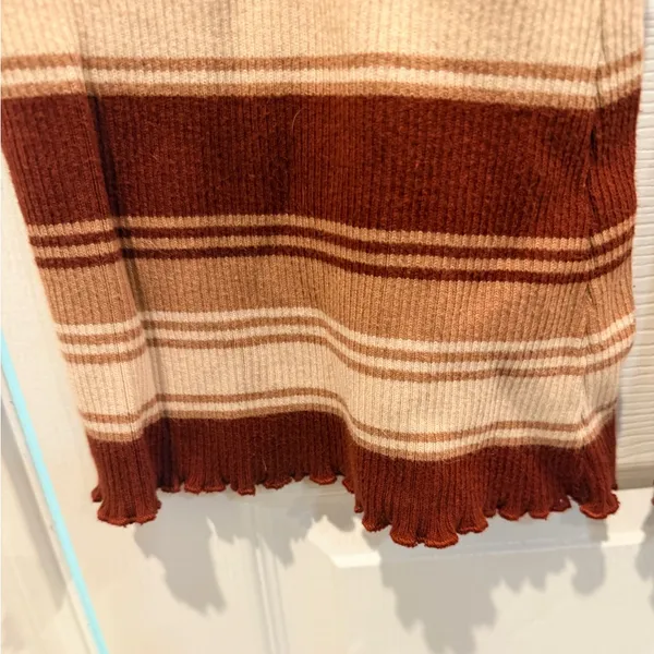 L. A Hearts Striped Brown and‎ Cream Flare Pants - Image 5