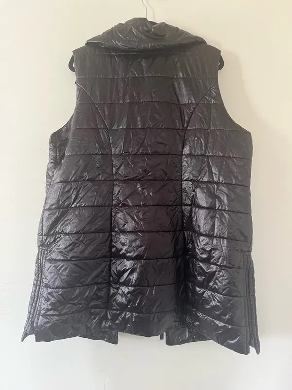 Chicos Lightweight Puffer Vest Jacket Black Quilted 16 Utility Zip Up Casual - Image 7