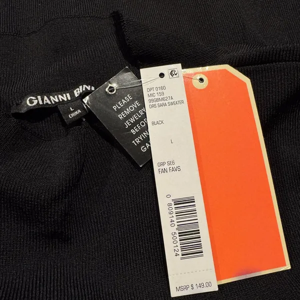 NWT Gianni Bini Dress Ruffle Cocktail Date Night Evening Party Romantic Black L - Image 4