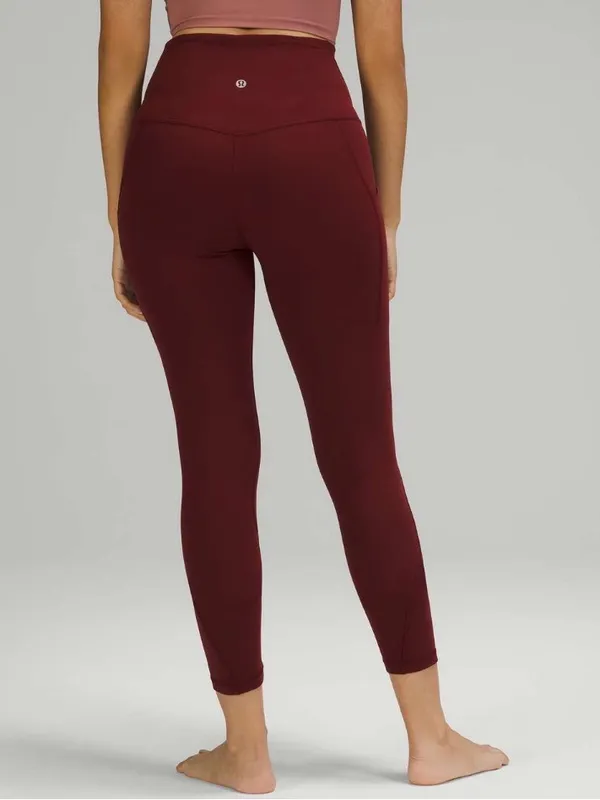 Lululemon Burgundy Align High Rise Pant with Pockets 25" Size 6 US - Image 2