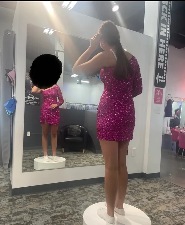 Sherri Hill Pink Sequin Dress - Image 2