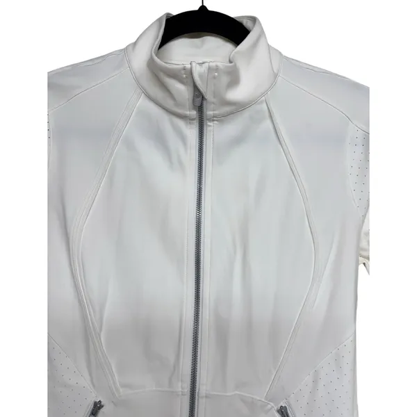 Lululemon‎ Sleek Essentials Jacket White Women's Size 10 - Image 3