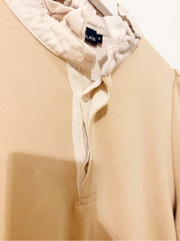 Pomander Place By Tuckernuck Charlotte French Terry Dress Beige Tan Size Medium - Image 4
