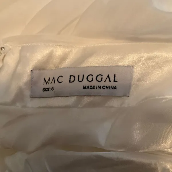 Mac Duggal 67911 Ruffled Tiered Cut Out Chiffon Gown Dress White 6 - Image 15