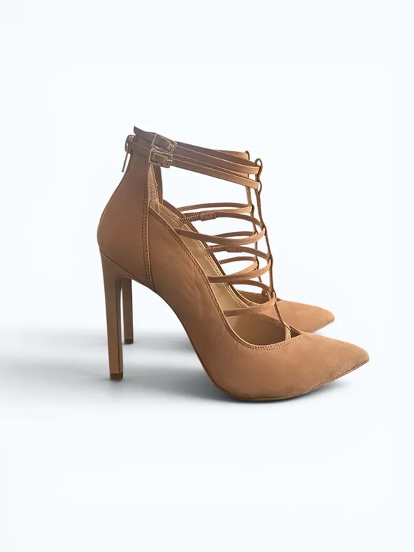 Steve Madden Prazed Caged Pumps Sand Nubuck NWT Sz 7 - Image 3