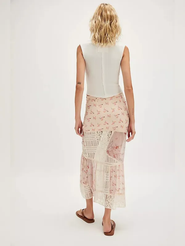 Free People Daniella Lace Maxi Skirt Large - Image 2