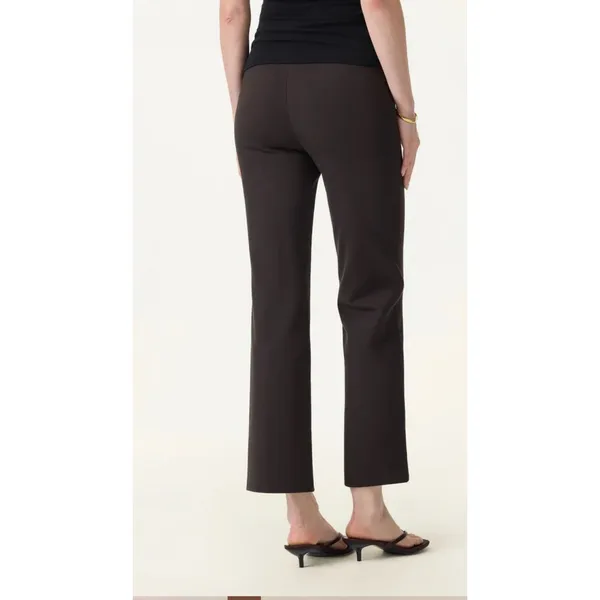 OGL Black Straight-Leg Trousers High-Rise Stretchy Comfortable Workwear Small - Image 5