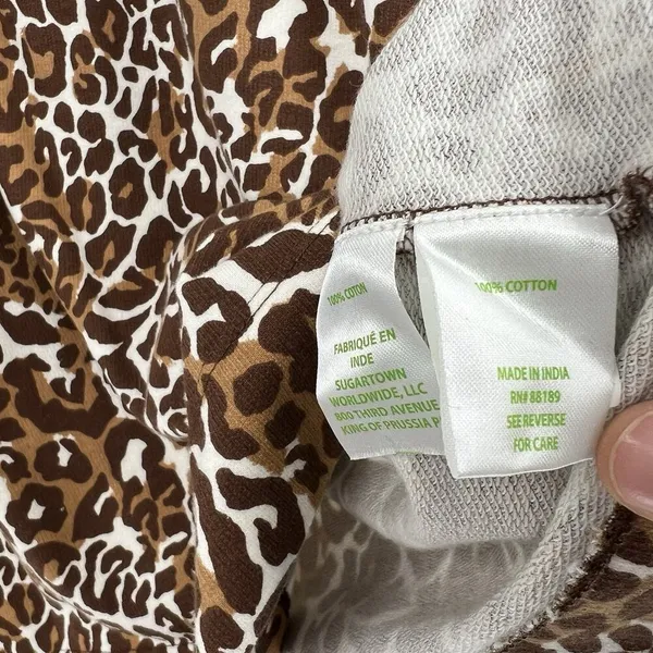 Lilly‎ Pulitzer Chocolate My Favorite Spot Jansen V-Neck Sweatshirt Size Large - Image 10