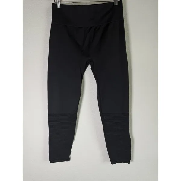 Fabletics Women’s High Waisted Seemless Black Leggings‎ Mesh Pattern Gym Size XL - Image 5