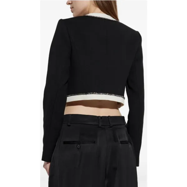NWT NEW Loveshack Fancy Ralphette Embellished Bow Jacket 12 Black $595 - Image 2