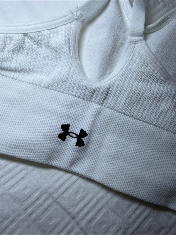 Under Armour White Seamless Sports Bra - Image 5