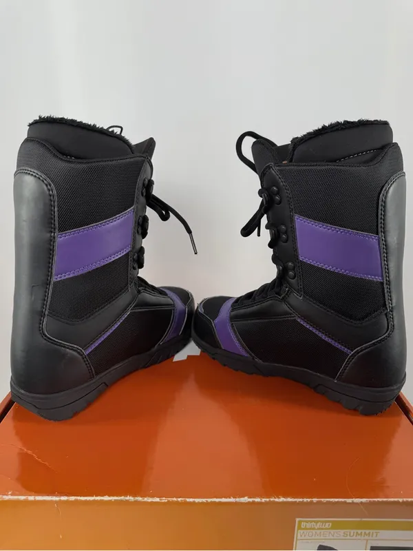 Thirtytwo Summit Snowboard Boots Size‎ 6.5 Womens Black/Purple with Box - Image 8