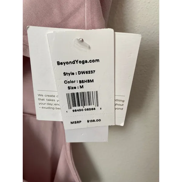 NWT Beyond Yoga Around The World Front Twist Midi Dress Size M, Blush Pink - Image 3
