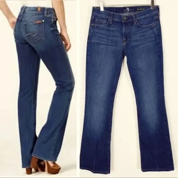 7 for All Mankind bootcut dark wash 27 jeans - Image 2