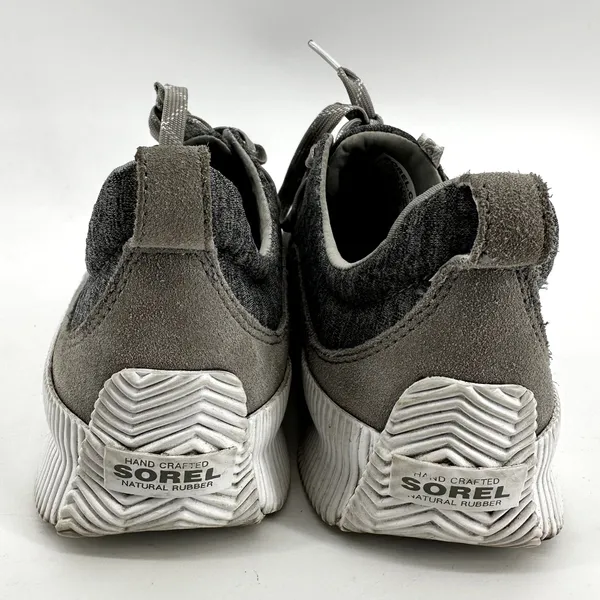 Sorel Out N About Plus Lace Sneakers Suede Lace Up Low Top Athletic Dove Gray 10 - Image 5