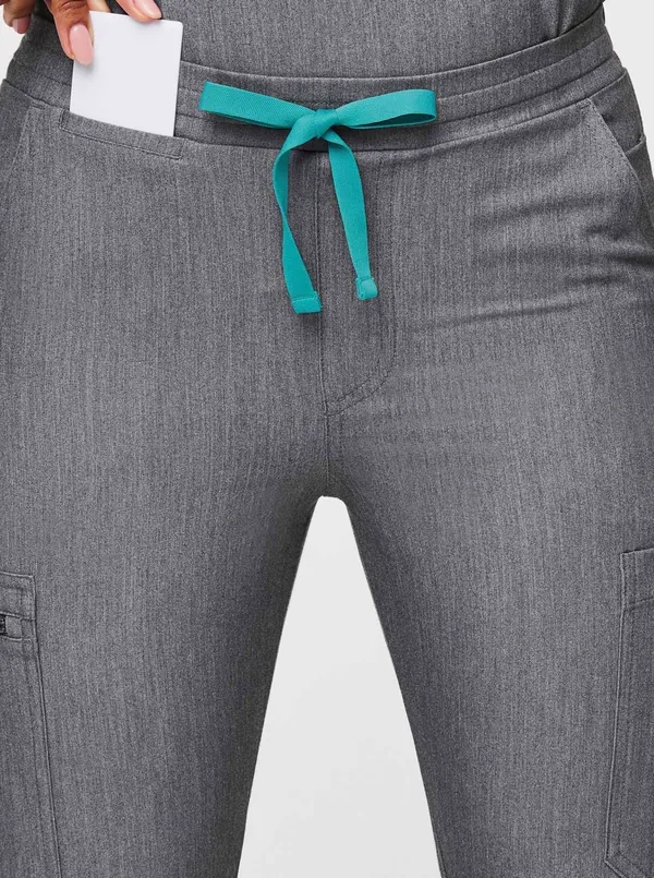 FIGS Yola Elastic Waistband Skinny Scrub Pants Graphite Grey PO 1290 - Image 4