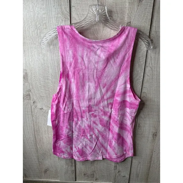 Nickelodeon SpongeBob Pink Tie-Dye Tank Top & Gray Fleece Shorts Size XS Women Juniors - Image 5