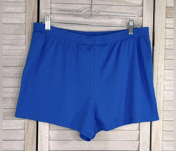 ATHLETIC WORKS Ladies Activewear Shorts Blue-Large - Image 2