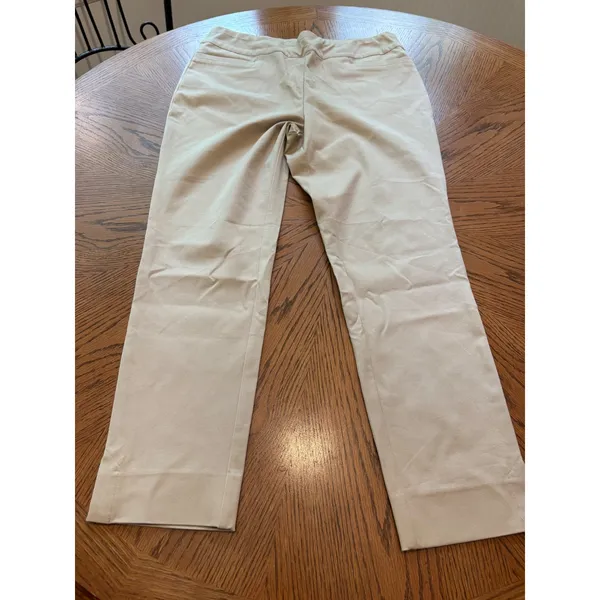 Chico's Soft Surroundings Slimming Ankle Pants Beige Pull‎ On Stretch Trousers - Image 6